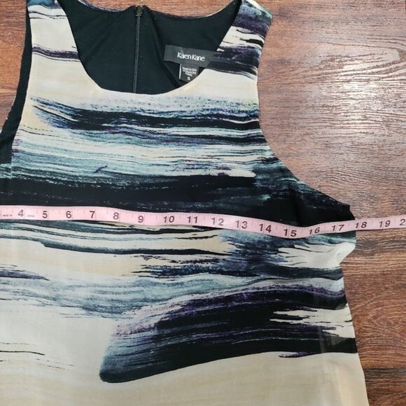 Karen Kane Blue Lagenlook Artsey Boho Whimsy Blue Earthy Hi Low S-M - Picture 12 of 14